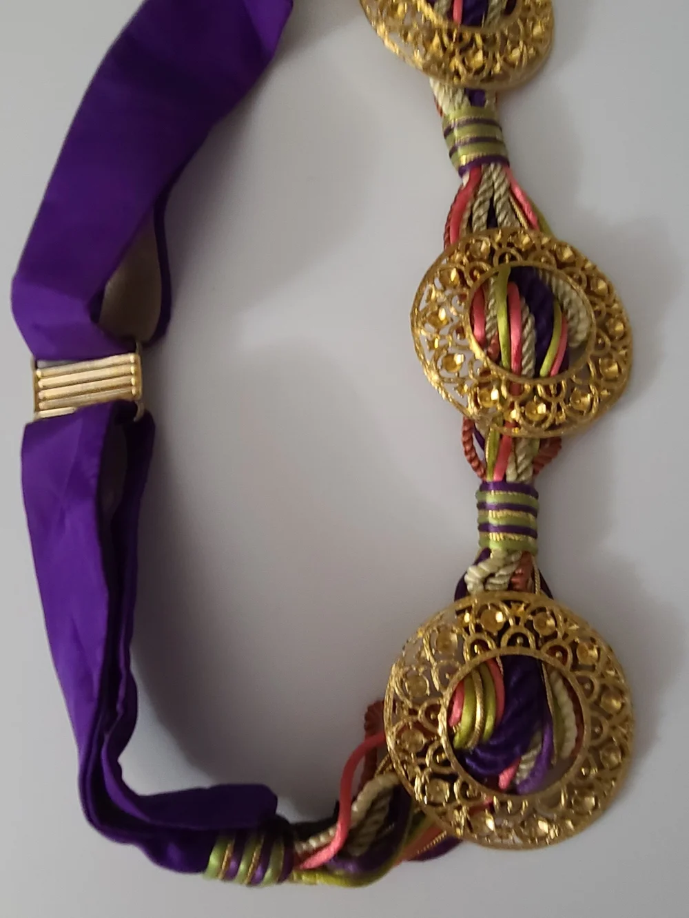Vintage 80's Belt Adjustable Runway Estate Purple Euc